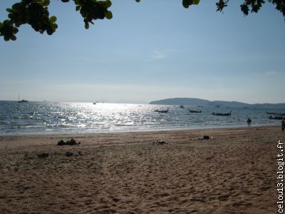 Un joli coucher de soleil à Ao Nang Beach